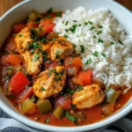Tomato & Herb Chicken Stew with Fluffy Rice