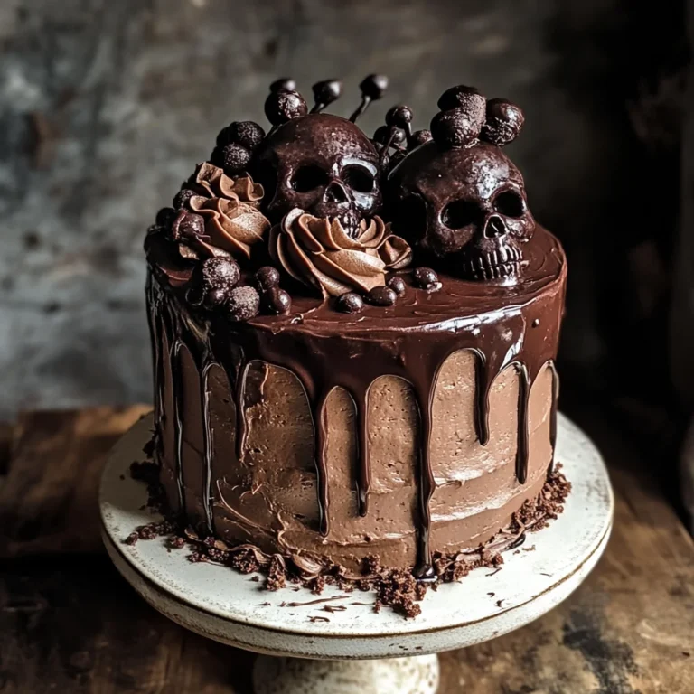 Vegan Chocolate Layer Skull Cake