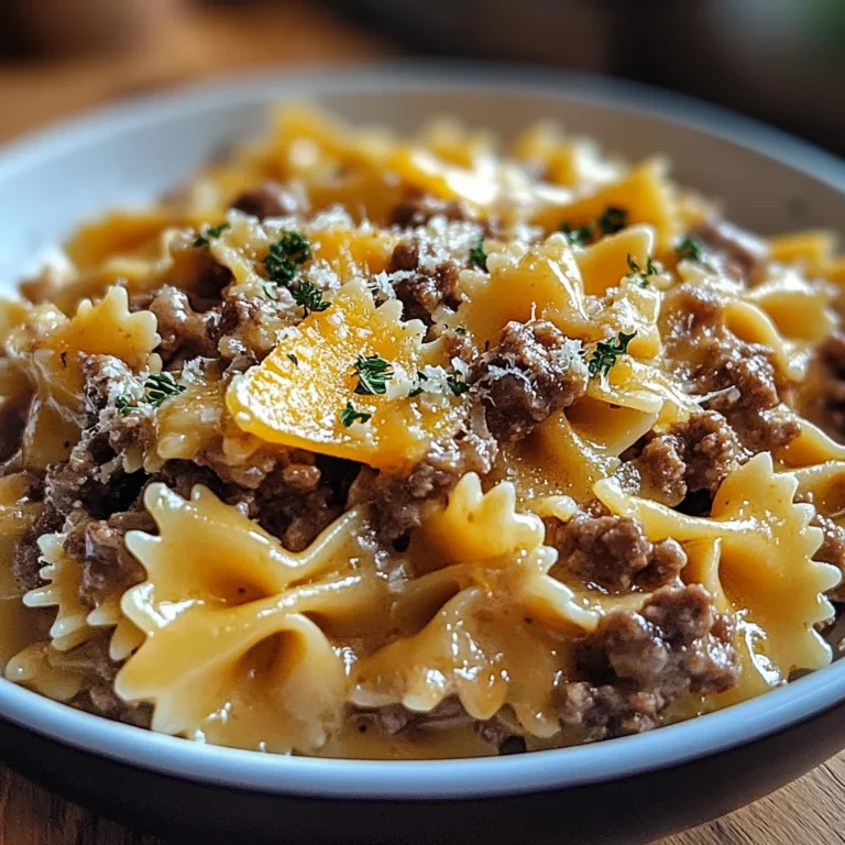 Cheesy Beef Bowtie Pasta with Garlic Butter Delights You!