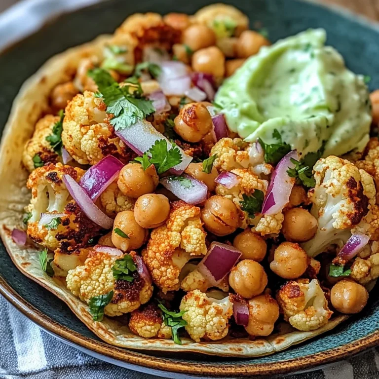 Chili Lime Chickpea Cauliflower Wrap Recipe
