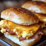 Crack Breakfast Sliders (Turkey Bacon Egg & Cheese)