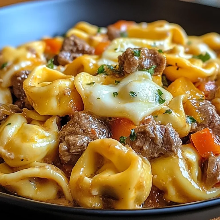Creamy Beef and Vegetable Tortellini