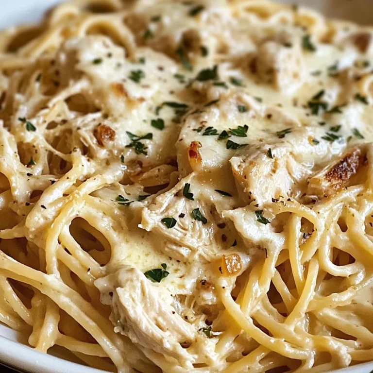 Creamy Crockpot Garlic Parmesan Chicken Pasta