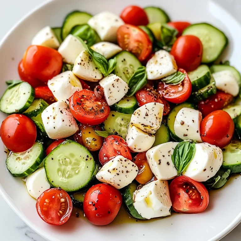 Fresh Cucumber Caprese Salad