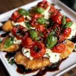 Italian Basil Chicken Cutlets with Tomato and Burrata Topping
