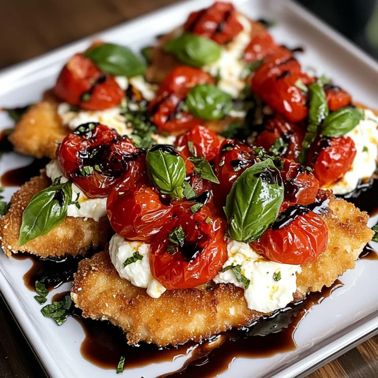 Italian Basil Chicken Cutlets with Tomato and Burrata Topping
