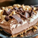 No-Bake Cream Cheese Peanut Butter Pie with Chocolate Whipped Cream