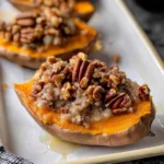 Pecan pie double baked sweet potatoes
