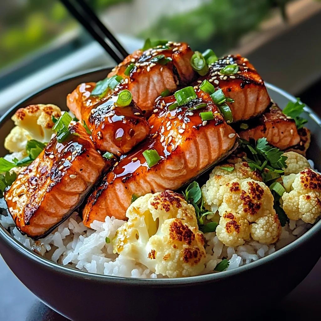 Sriracha Honey Salmon Bowls