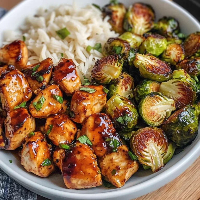 Air Fryer Sweet Chili Chicken and Brussels Sprouts