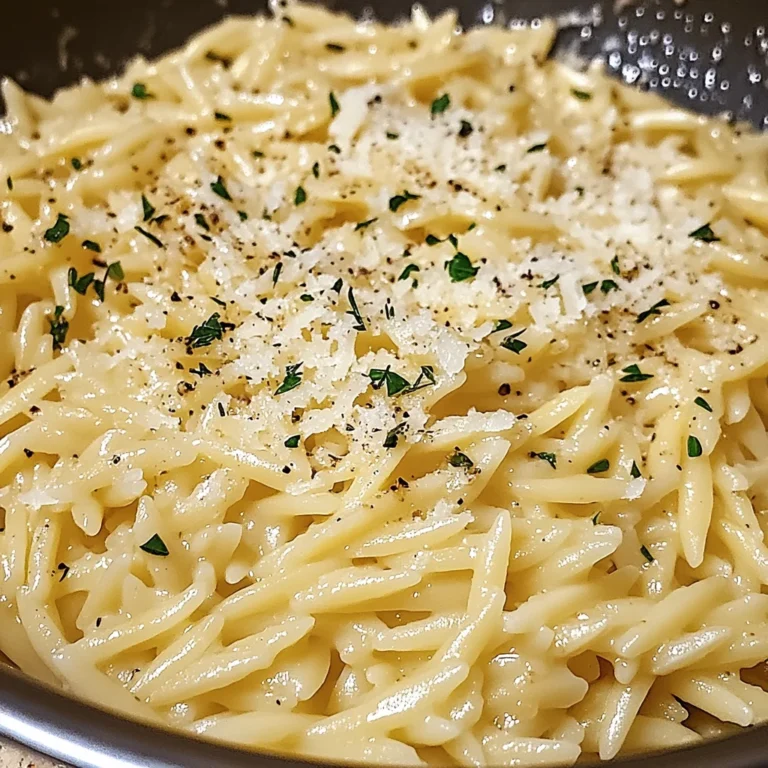 Garlic Parmesan Orzo Pasta Recipe