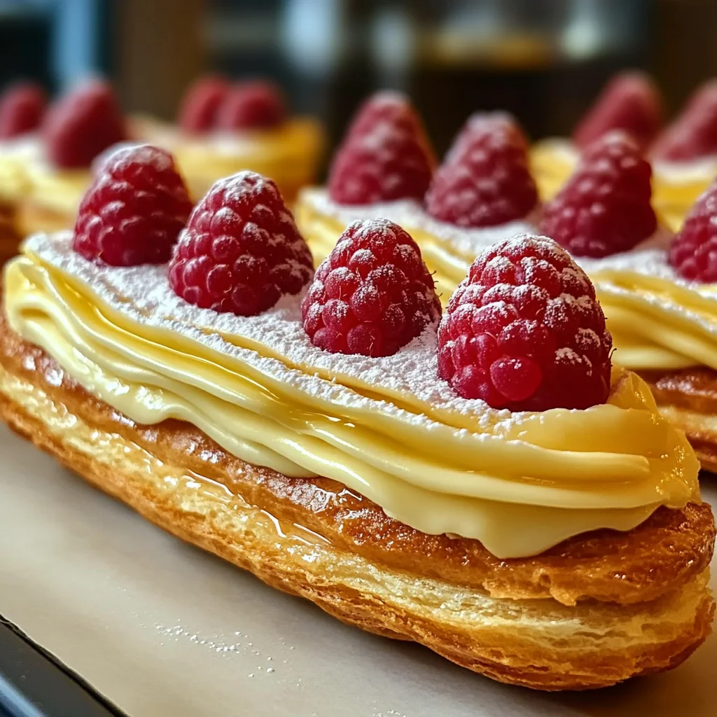 Lemon Raspberry Eclairs