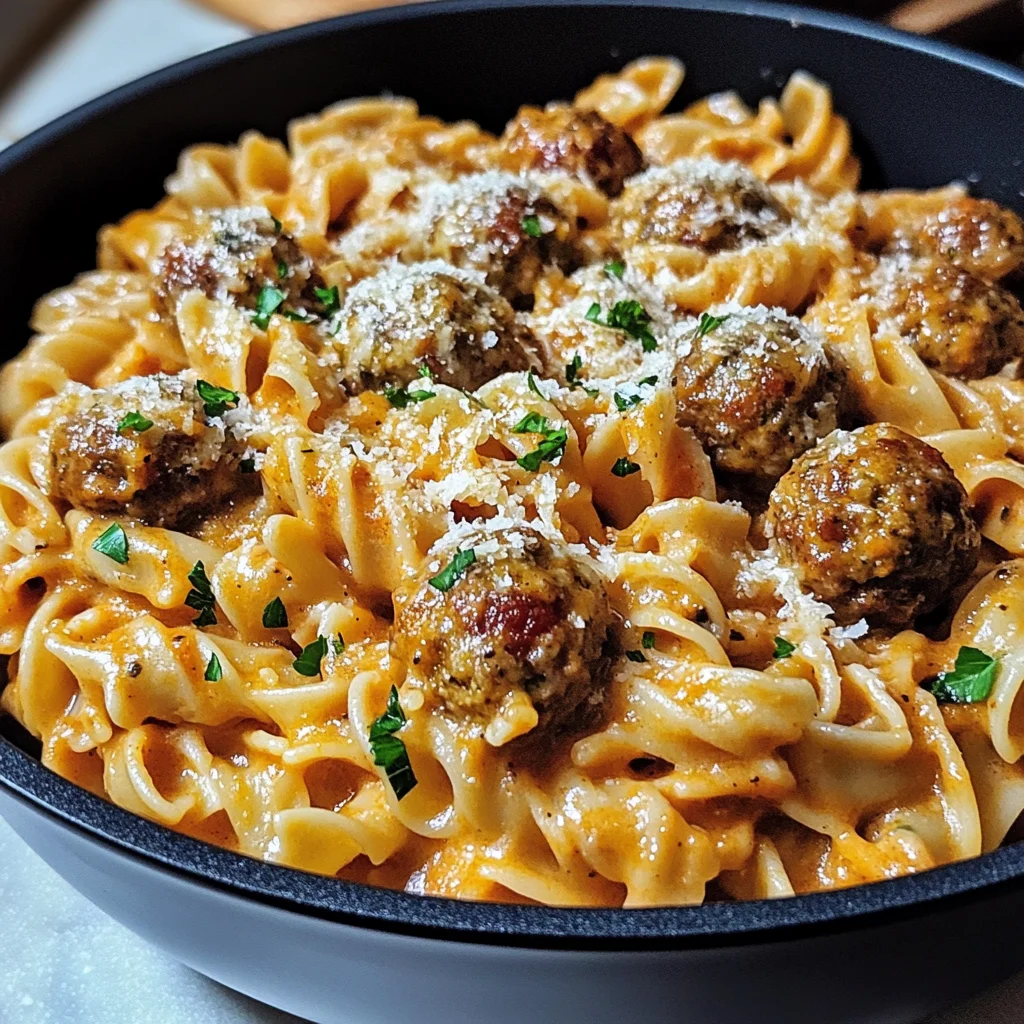 One-Pot Creamy Cajun Meatball Pasta: Easy & Flavorful Recipe