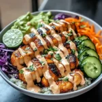 Chicken Quinoa Bowls with Coconut Lime Drizzle