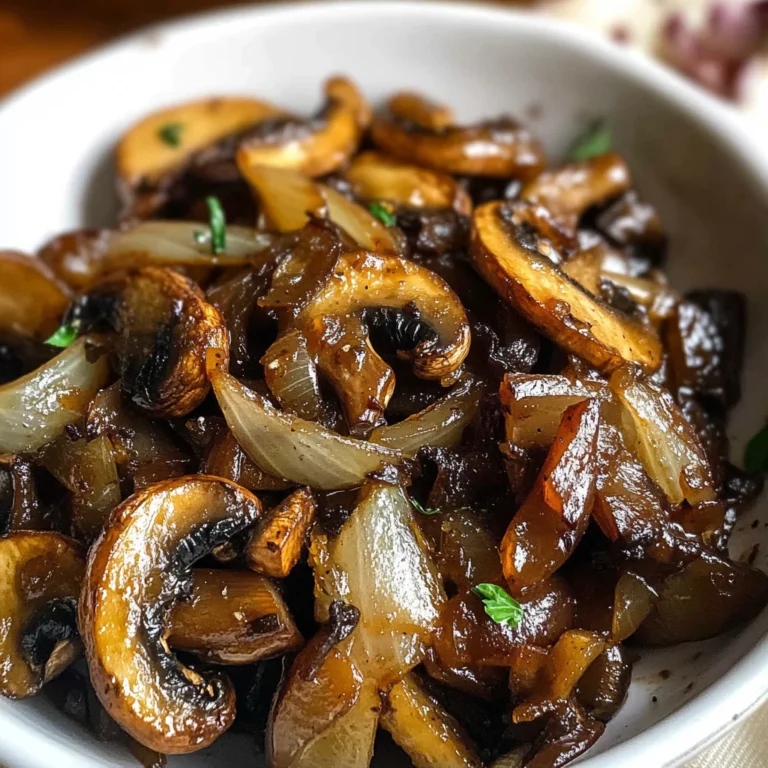 Flavorful Caramelized Mushrooms and Onions