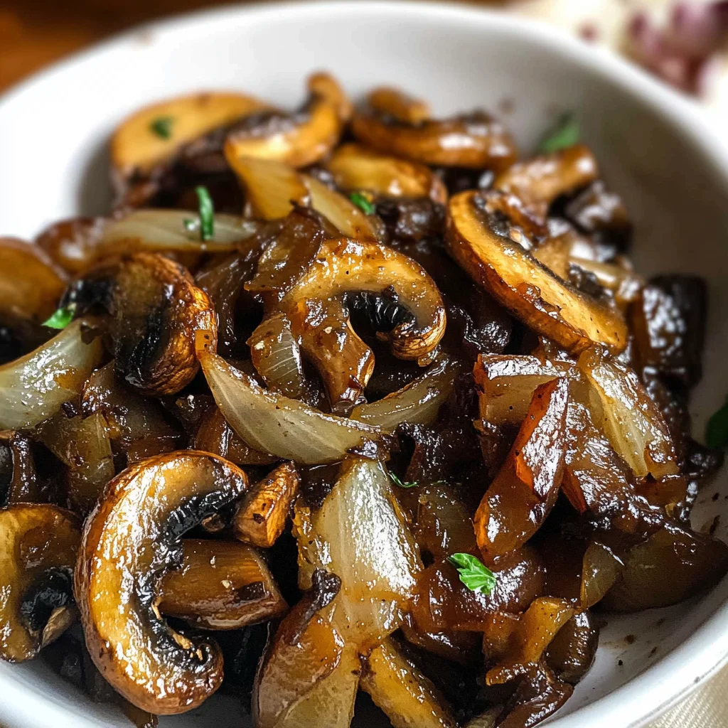 Flavorful Caramelized Mushrooms and Onions
