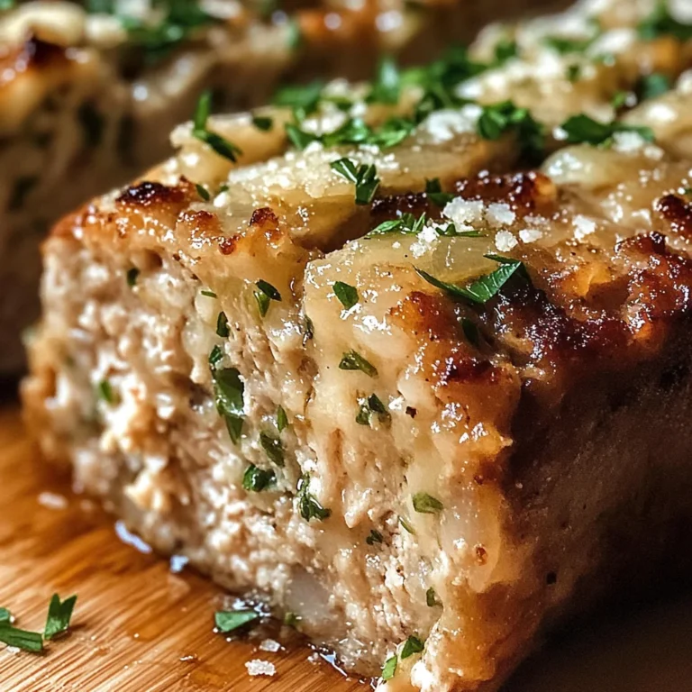 Juicy Garlic Parmesan Chicken Meatloaf: Comfort Food Delight