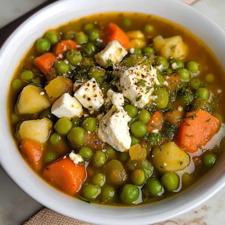 Traditional Greek Green Peas Stew
