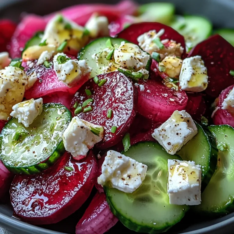 Vibrantly Easy Beet Salad with Feta and Cucumbers Delight