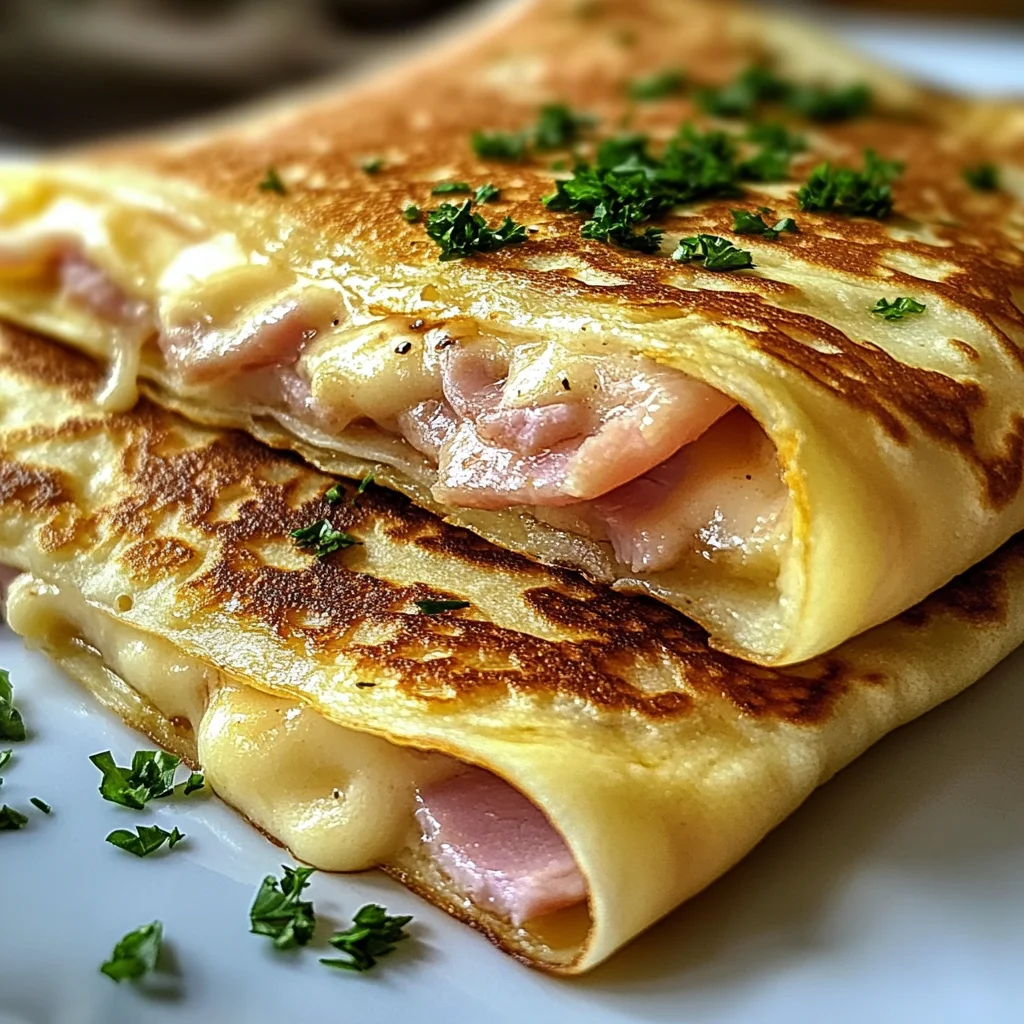 chicken ham Cheese French Crêpes