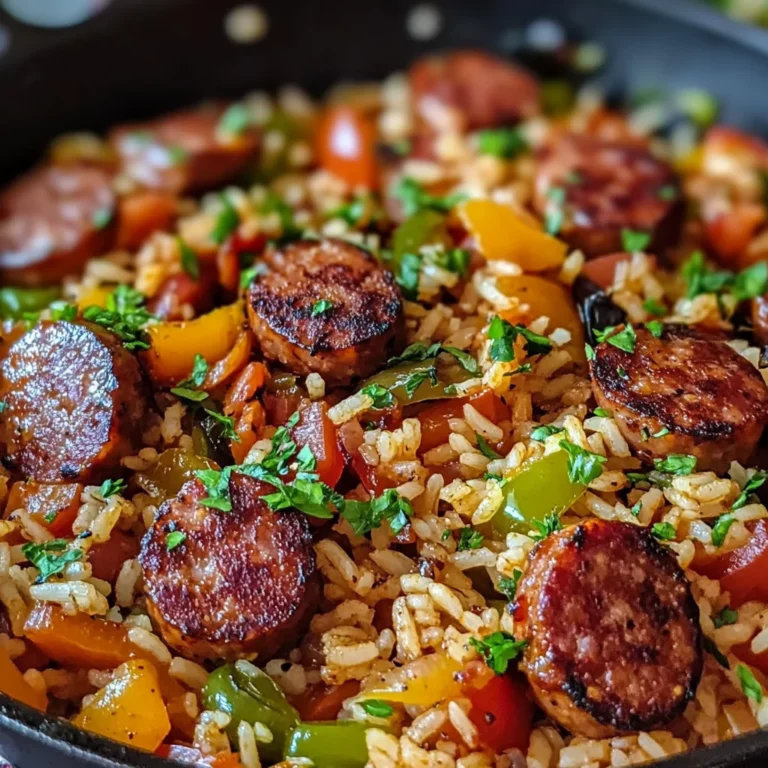 Cajun Sausage and Rice Skillet