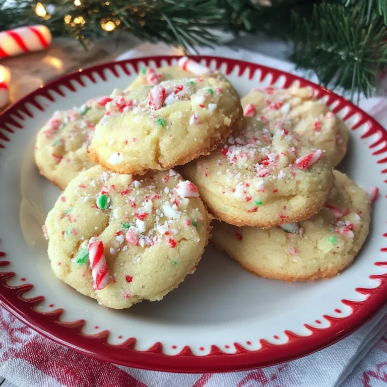 Candy Cane Whipped Shortbread Cookies | Easy and Delicious