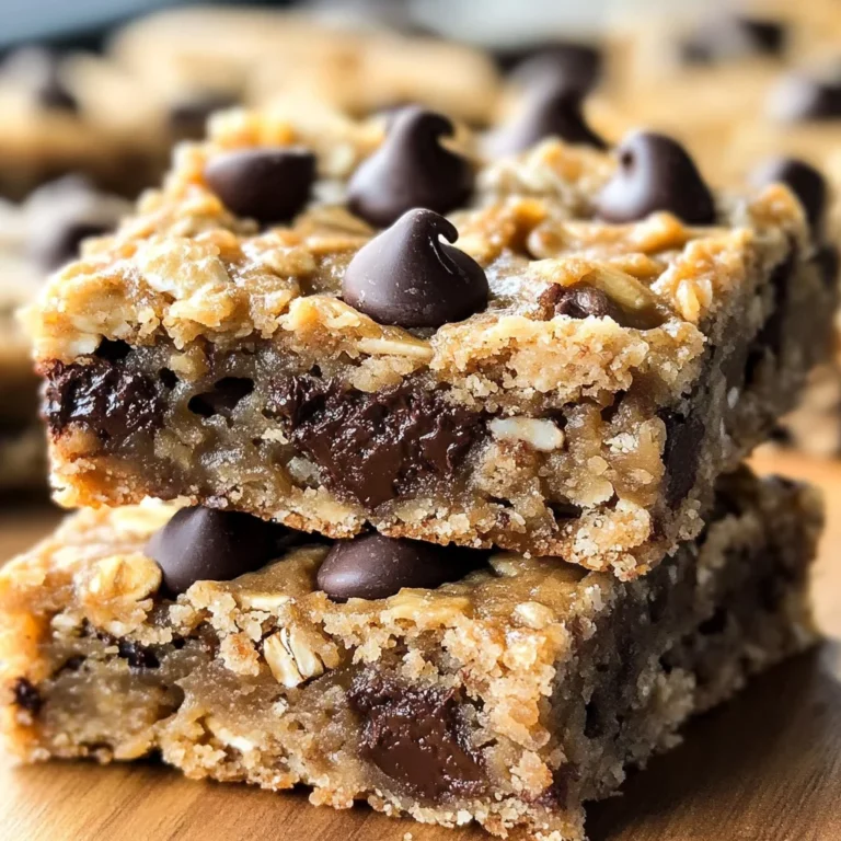 Healthy Chocolate Chip Oatmeal Bars Recipe