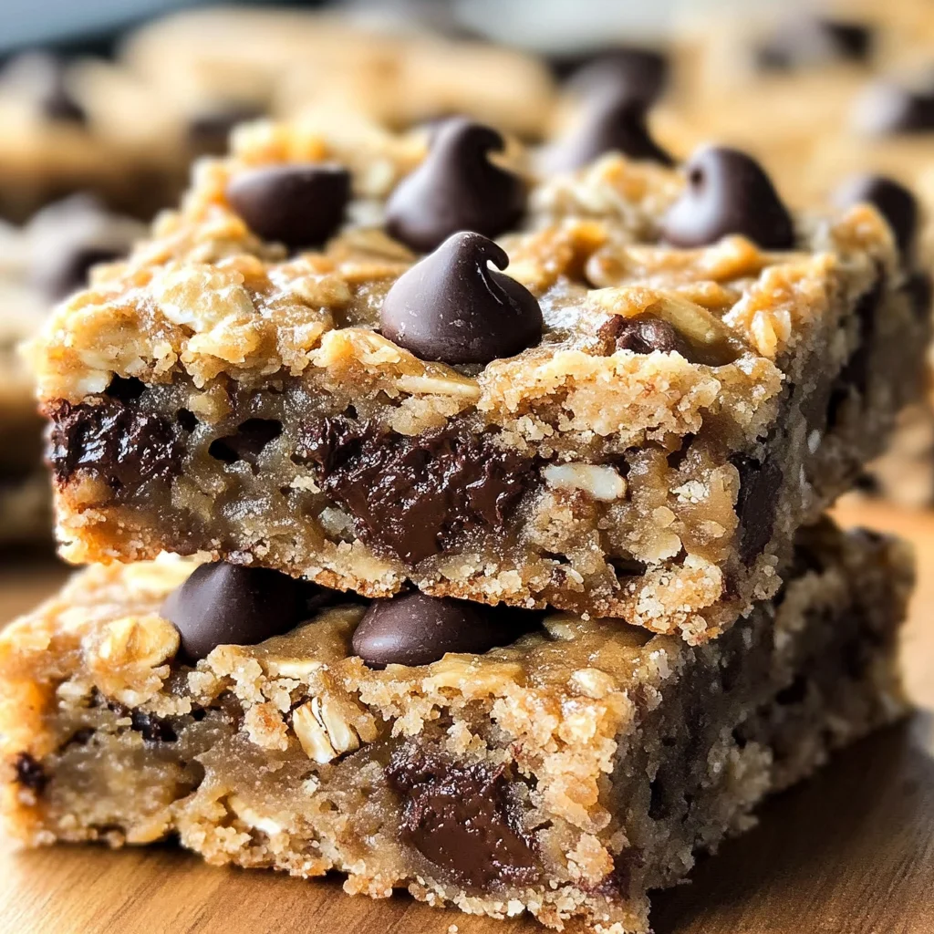 Healthy Chocolate Chip Oatmeal Bars Recipe