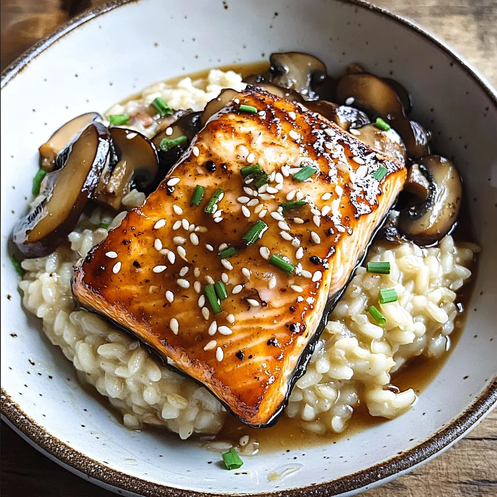 Japanese Style Risotto with Seared Salmon