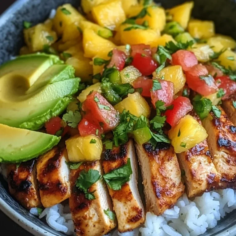 Chicken Bowl with Pineapple Salsa