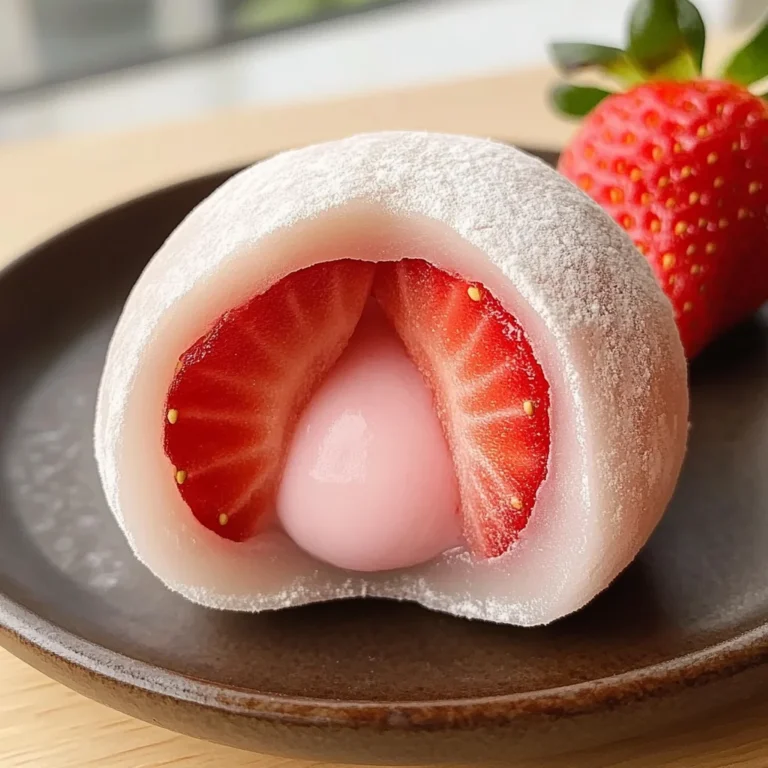 Mochi Strawberry (Chewy Strawberry-Filled Japanese Treat)