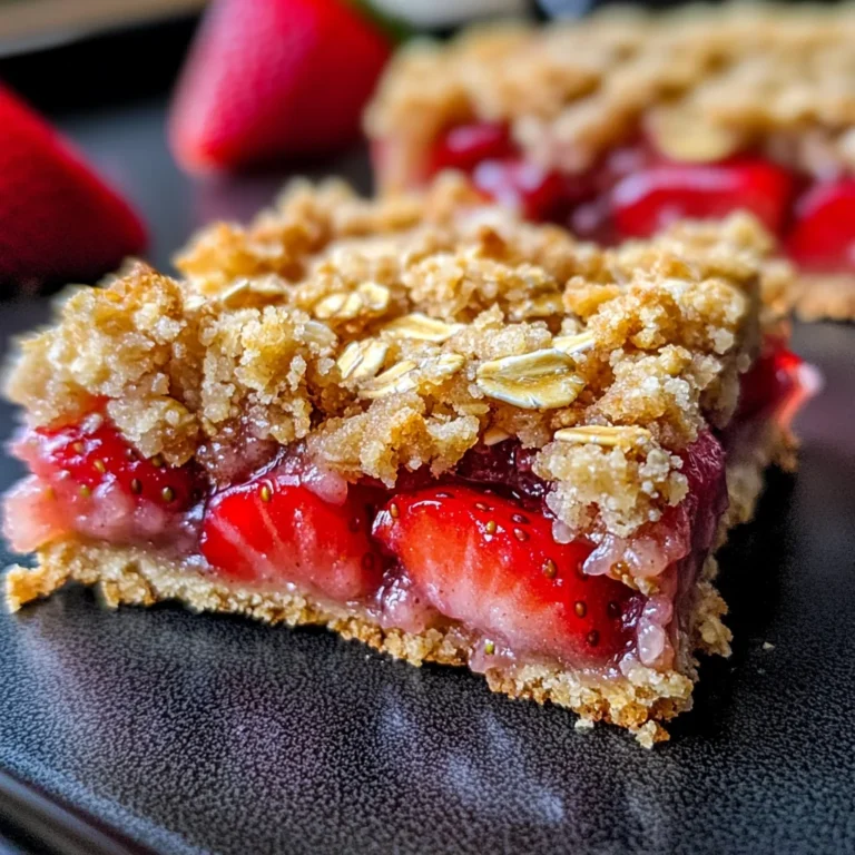 Strawberry Oatmeal Crumble Bars