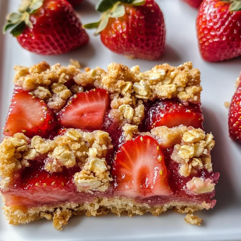 Strawberry Oatmeal Crumble Bars Recipe