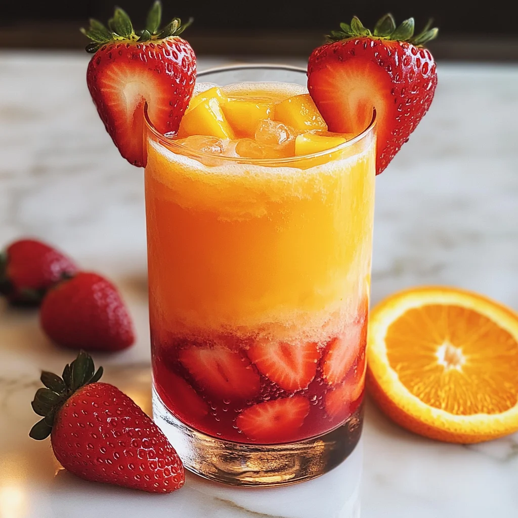Strawberry Orange Mango Mocktail